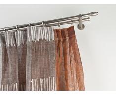 InCasa Double Tringle Ã Rideaux: Ã 20 mm, L. 160 cm. en Acier satinÃ© â Complet