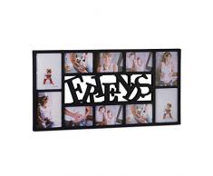 Relaxdays 10021862 Cadre photos FRIENDS pÃªle-mÃªle 10 photos Galerie mur cadre mural HxlxP: 36,5 x 72 x 2 cm, noir