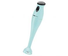 Clatronic SM 3577 Mixeur plongeant avec moteur puissant de 180 W, lame en acier inoxydable (inoxydable), récipient de mixage transparent (500 ml) et Åillet de suspension, vert menthe, plastique