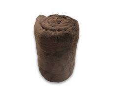 Soleil dOcre 510632 Calin Couverture Extra Douce en Microfibre, Chocolat, 180 x 220 cm