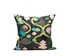 Littlephant Coussin décoratif 50 x 50 cm Saga Forest-Noir/Multicolore 50 x 50 cm