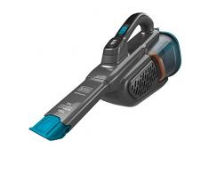 BLACK+DECKER BHHV320J-QW, Aspirateur à Main sans fil-12 V-Chargeur par Prise Jack-Prolongateur intégré, Bleu & Titanium, 25 W, 500 milliliters