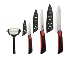 Dailycious DC-0046 Lot de 4 PiÃ¨ces CÃ©ramique 1 Couteau de Chef 15 cm + 1 Couteau Universelle 12,5 cm + 1 Couteau dOffice 7,5 cm + 1 Eplucheur