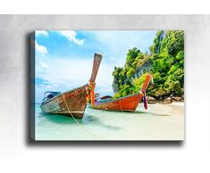 Bonamaison Peinture sur toile, multicolore, 50 x 70 cm - ConÃ§u et fabriquÃ© en Turquie