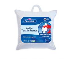 Bleu Câlin OFFH Oreiller Filière Textile France Blanc 60x60 cm