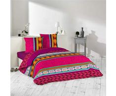 douceur dintÃ©rieur parure 3 piÃ¨ces 240x220 cm polycoton 50 fils allover caliente