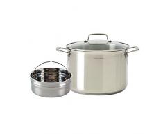 Cyril Lignac 136-011 Marmite 26 cm avec couvercle & panier vapeur/couscoussiÃ¨re, INOX, x 17, 5 cm 26 x 1 cm
