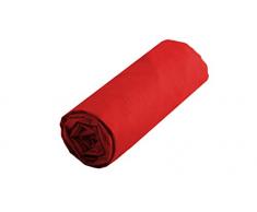 Lovely Casa D14820008 Alicia Drap Plat Coton Rouge 290 x 180 cm