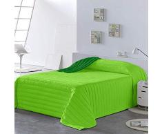 PETTI Artigiani Italiani - Couette, Couette été, Vert, Double Face, 220x260 cm , Couvre Lit, 100% Made in Italy