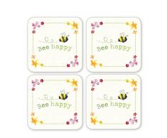 Cooksmart Lot de 4 Dessous de Verre Multicolore