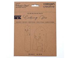 Vaessen Creative Matrice de Découpe Cerf, Créez Votre Propre Sac-Cadeau, Boîte à Bijoux, Calendrier de lavent, Ãtiquette et Autres Objets Créatifs avec du Papier, Argent, 20 x 4 cm