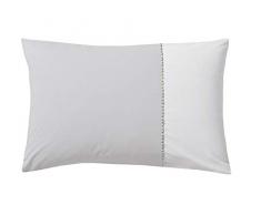 Blanc des Vosges Loft Taie doreiller, Coton, Platine, 50 x 75 cm