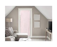 Soleil docre Panama Voilage Porte fenÃªtre, Coton, Rose, 90 x 200 cm