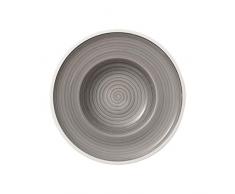 Villeroy & Boch Manufacture Gris, handbemaltes vaisselle en haute qualitÃ© premium Gris 25Â cm Assiette creuse, Porcelaine, Blanc, 25Â x 25Â x 5Â cm