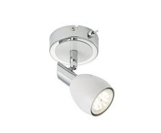 Briloner Leuchten 2908-016 Applique LED, plafonnier, Spots, Lampe Salon, orientable, Métal, GU10, 5 W, Chrome