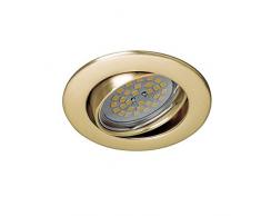 Wonderlamp W-E000022 Basic Basic - Spot encastrable rond basculant 30Âº, couleur or vieilli [Classe defficacitÃ© Ã©nergÃ©tique A+]