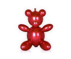World Art Petit Ours Ballon Statue Sculpture, RÃ©sine, Multicolore, 20 x 15 x 25 cm