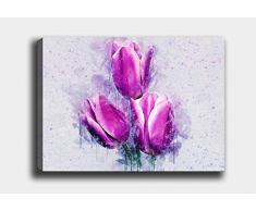 Bonamaison Peinture sur toile, multicolore, 70 x 100 cm - Conçu et fabriqué en Turquie