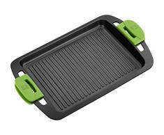 BRA Prior - Plat Ã rÃ´tir rainurÃ©, 40 cm, Aluminium fondu avec antiadhÃ©sif Teflon Classic