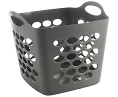 JJA 117063 Panier Ã Linge CarrÃ© Gris 33 L