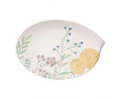 Villeroy & Boch Flow Couture Assiette ovale, 36 cm, Porcelaine Premium, Blanc/Multicolore