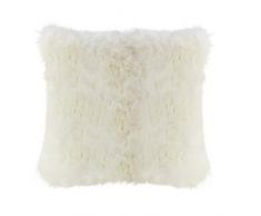 Gözze 40076–5151 Ambiente Trend Life Housse de Coussin Aspect Peau, Polyester, Marron, 50 x 50 cm