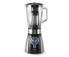 Solac, Blender Professional Mixter Blender BV5724, S91202500, 1250W, 6 Lames, 1.5L, 5 Vitesses, Fonction Turbo, Filtre anti-pulpe