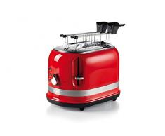 Ariete Toaster 2 Fentes Rouge Gamme Moderna, Plastique