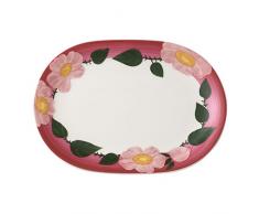 Villeroy & Boch Rose Sauvage Framboise Assiette, 26x18 cm, Porcelaine Premium, Blanc/Multicolore