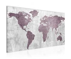 Tableau decoration murale Carte du monde - XXL Impression sur Toile Salon Appartment 1 Parties - prÃªt Ã accrocher - 104312a