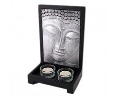 lachineuse Deco Visage Serein DE Bouddha - Ambiance Zen et Asiatique - 2 Bougies
