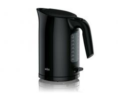 Braun WK 3110 BK Bouilloire â Capacité 1,7 l â 3000 W â Système de cuisson rapide â Filtre anticalcaire amovible â Grand indicateur de niveau deau â Sans BPA â Noir