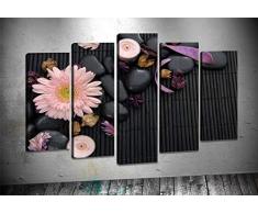 Bonamaison Peinture sur toile, multicolore, 100 x 60 cm, 5 unit - Conçu et fabriqué en Turquie