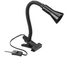 Trio Leuchten Lampe de Table avec Clip Noire