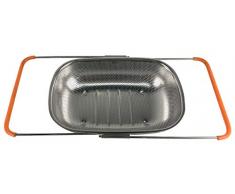 Bo Time passoire Rectangulaire en Acier Inoxydable avec Poignées Antidérapantes et Extensibles 7L - Capacit: 7L