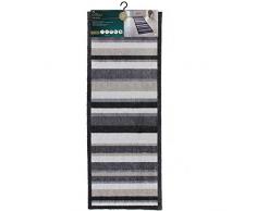 JVL Mega hautement Absorbant Lavable en Machine Tapis de Couloir, Ã Rayures, Gris, Nylon/Latex, Multi/Couleur, 150Â x 57Â x 1.2Â cm