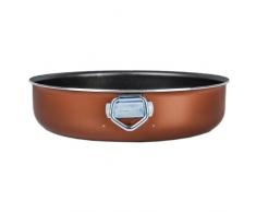 Alluflon Zecchino Moule à Tarte Haut, Diamètre 24 cm, Aluminium, Orange