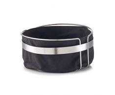 Zeller 27249 Panier à Pain avec Sac Métal/Coton Noir 22 x 10,8 x 47 cm