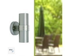 Brilliant G96230/82 Applique exterieure LED a 2 lumières HANNI, 3W GU10, IP23, Acier Special, Coloris, 2.5 W