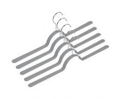 Levivo 331800000198 Lot de 5 Cintres Flexibles avec Une Armature, MatÃ©riau pour Ressort, Gris FoncÃ©, 47 x 2 x 14 cm