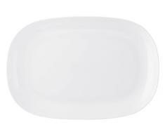 H&H Plat Ovale, 26Â x 38Â cm, mÃ©lamine, Blanc