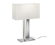 Trio Leuchten 575210289 Lampe de Table, MÃ©tal, 5 W, Silberfarbig/WeiÃ