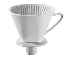 Cilio 106091Â Filtre Ã cafÃ© avec embout, Porcelaine, Blanc, 14,5Â x 14Â x 14,5Â cm