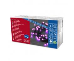 Konstsmide 3691-457 Guirlande Cabochon Globe + 80 Micro LED Violettes + Câble Noir 24 V