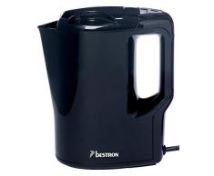 Bestron Bouilloire électrique de voyage pratique avec arrêt automatique, 0,9 L, 500 W, Noir