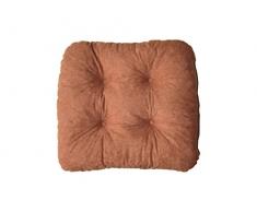 Natalia Spzoo Coussin de Chaise avec surpiqÃ»res Rondes en Tissu Microfibre (1000-Braun)