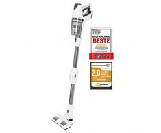 Proficare PC-BS 3037 A - Aspirateur balai 2 en 1 - A main et sol - Haute performance pour un nettoyage sans fil - Blanc et Gris