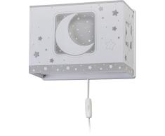 applique murale enfant Moonlight lune et étoiles Gris