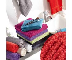 Ligne Douceur Serviette Toilette Eponge Velours Velouté Coton Corail 50 x 90 cm