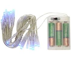 La Déco de Lucie E010008 Guirlande Lumineuse LED Verre Bleu 350 x 3 cm